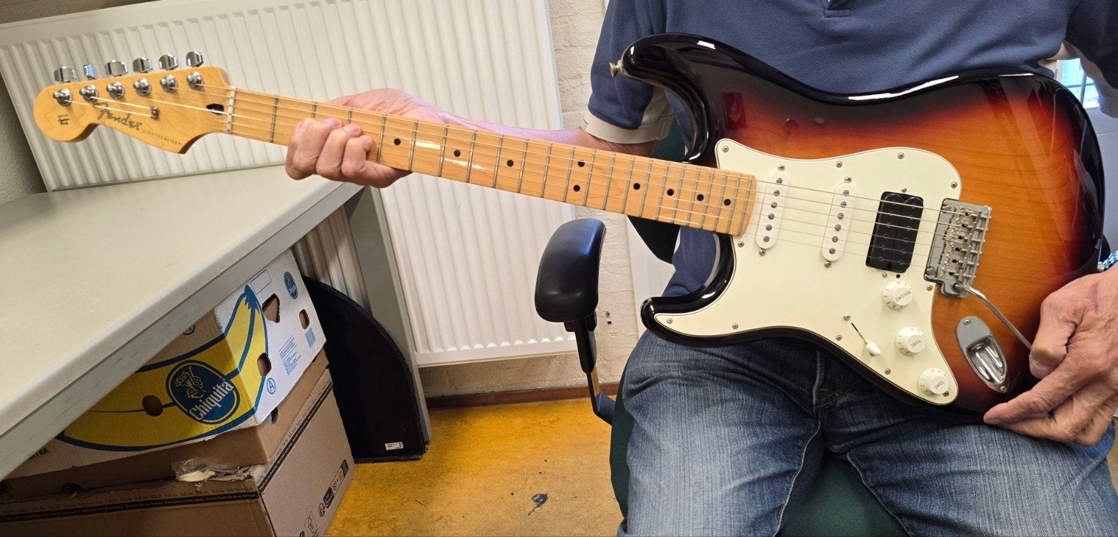 Fender player Stratocaster HSS linkshandig, 2018, Muziek en Instrumenten, Ophalen, Zo goed als nieuw, Solid body, Fender