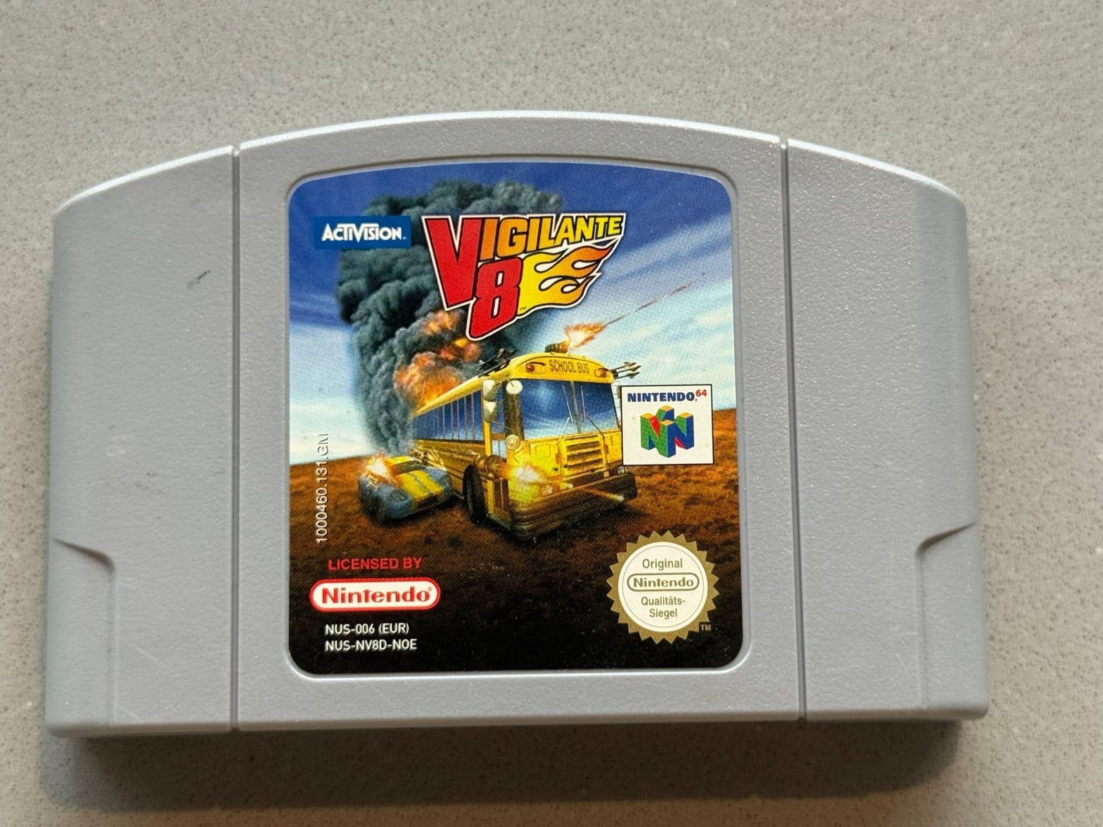 Vigilante 8 N64 - met handleiding (Duitstalig), Spelcomputers en Games, Games | Nintendo 64, Gebruikt, Vechten, 2 spelers, Eén computer