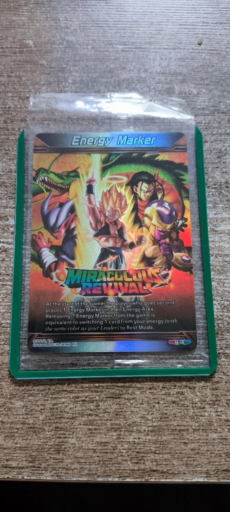 Dragon ball - Energy Marker - Miraculous Revival (M-18), Ophalen of Verzenden, Nieuw, Losse kaart, Foil