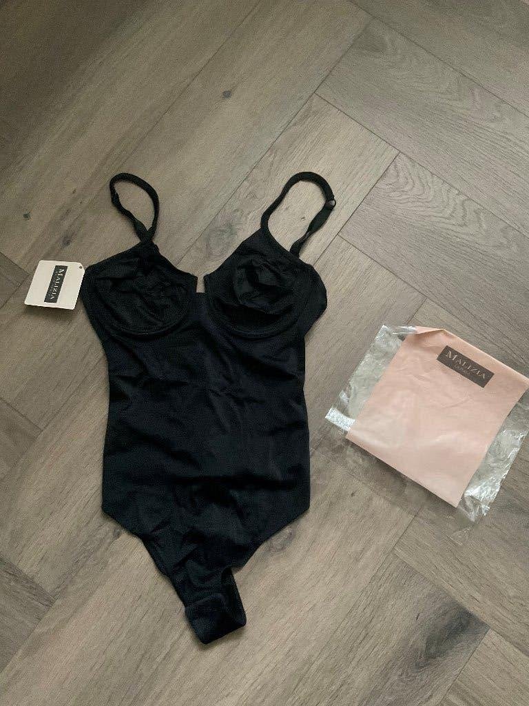Nieuw - zwart naadloze stringbody Malizia La Perla - T3 80 B, Kleding | Dames, La Perla, Ophalen of Verzenden, Zwart, Body of Korset
