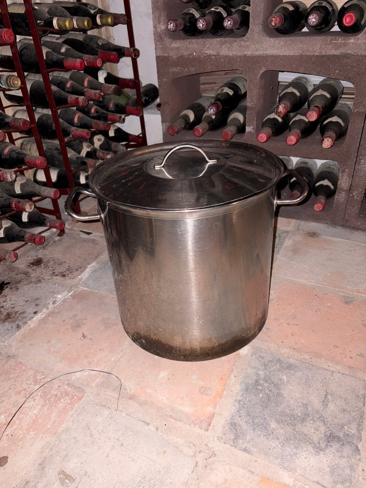 Grote RVS Kookpan met Deksel - Ideaal voor Soep/Pasta, Huis en Inrichting, Keuken | Potten en Pannen, Ophalen, Gebruikt, Rvs, Kookpan of Snelkookpan