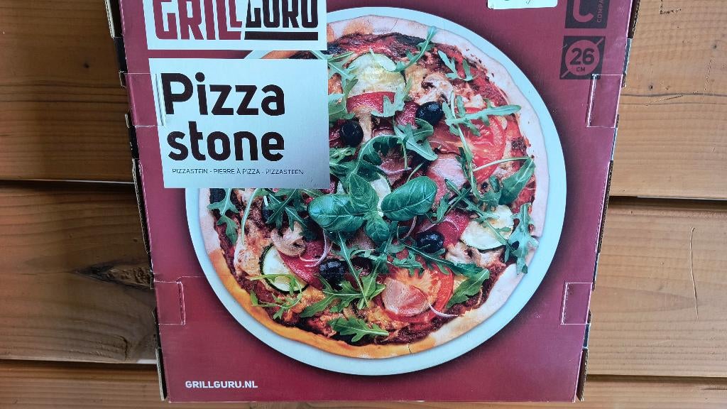 Grill Guru pizza steen 26 cm, Ophalen of Verzenden, Nieuw, Grill guru