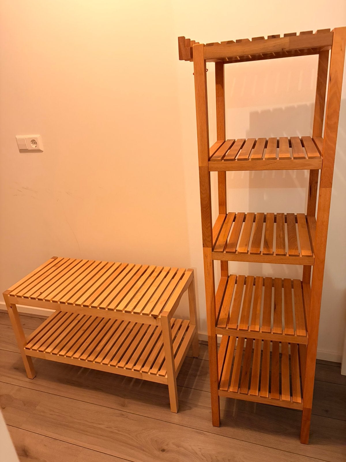 Natural Bamboo Storage Set (2 Pieces) | IKEA Style, Ophalen, Zo goed als nieuw