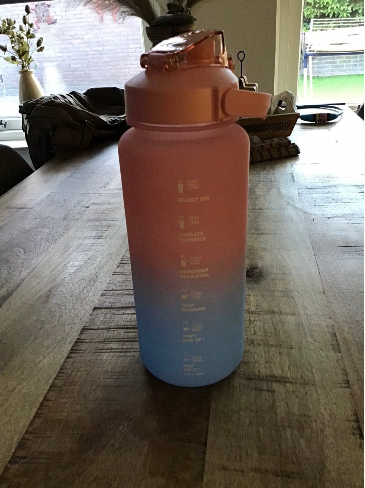 Te koop grote nieuwe motivatie waterfles, Ophalen of Verzenden, Zo goed als nieuw
