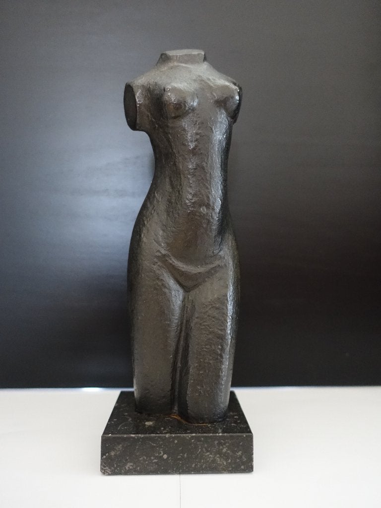 Jos van Acker, torso., Antiek en Kunst, Kunst | Beelden en Houtsnijwerken, Ophalen of Verzenden, 20 - 50 cm, Op sokkel, Beeld