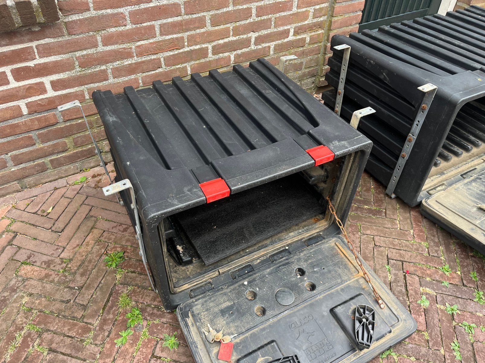 2 Onderbouwkisten bakwagen transportbak, Ophalen, Gebruikt