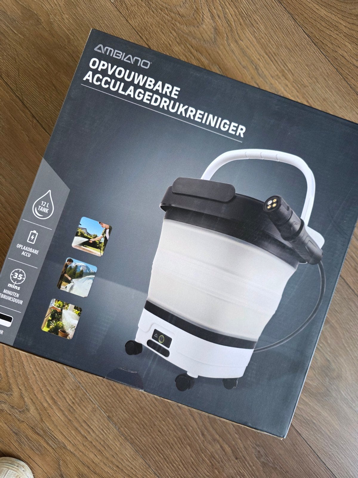 Ambiano Opvouwbare Acculagedrukreiniger - Nieuw, Ophalen of Verzenden, Nieuw, Ambiano