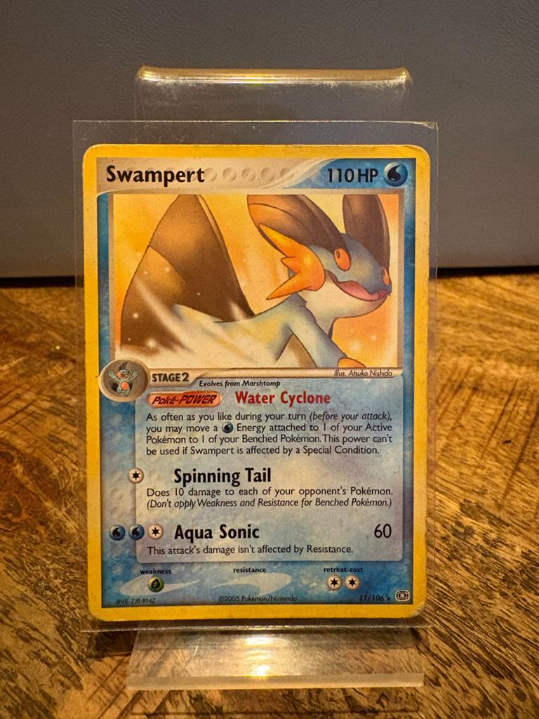 Swampert Pokémon Kaart 17/106 EX Emerald 2005, Ophalen of Verzenden, Zo goed als nieuw, Losse kaart