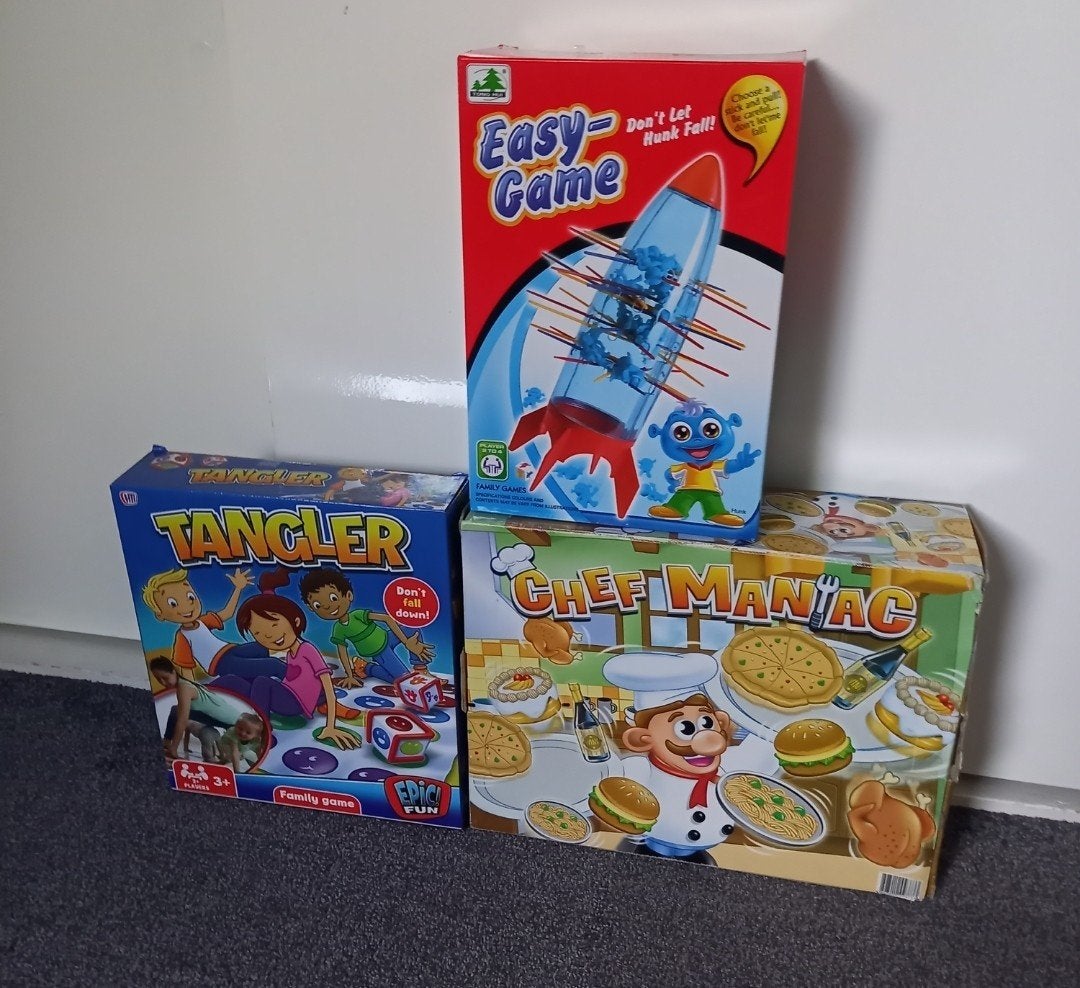 Spel Twister, Chef Maniac & Raketspel, Vijf spelers of meer, Ophalen of Verzenden, Gebruikt