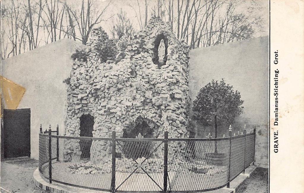 444 Grave - Damianus Stichting  Grot 1913, Verzamelen, Ophalen of Verzenden, Voor 1920, Gelopen, Noord-Brabant