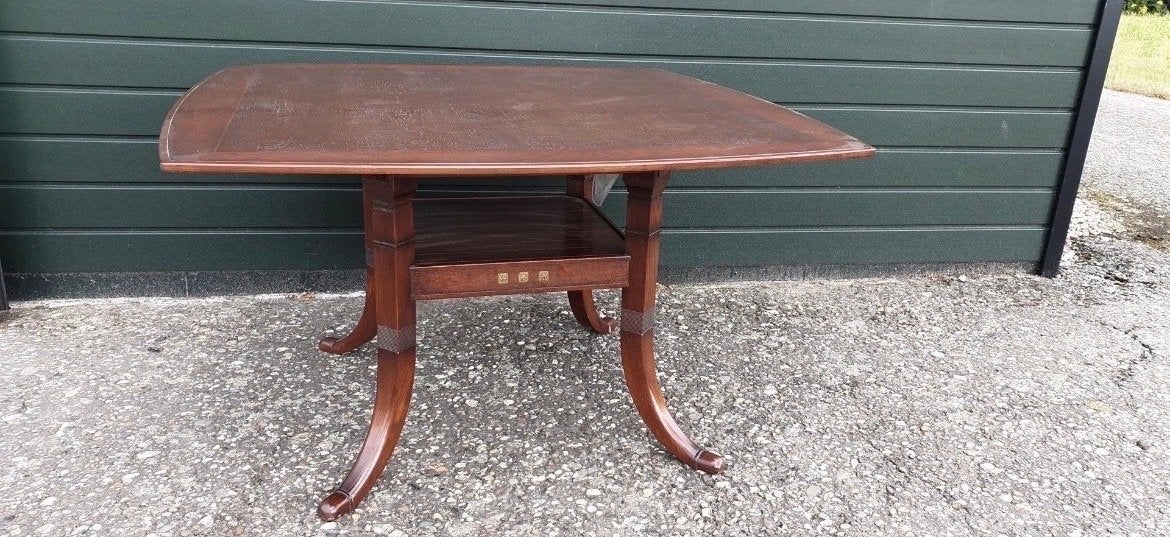 Jugendstil kersenhouten eetkamer tafel NIEUWSTAAT, Antiek en Kunst, Antiek | Meubels | Tafels, Verzenden