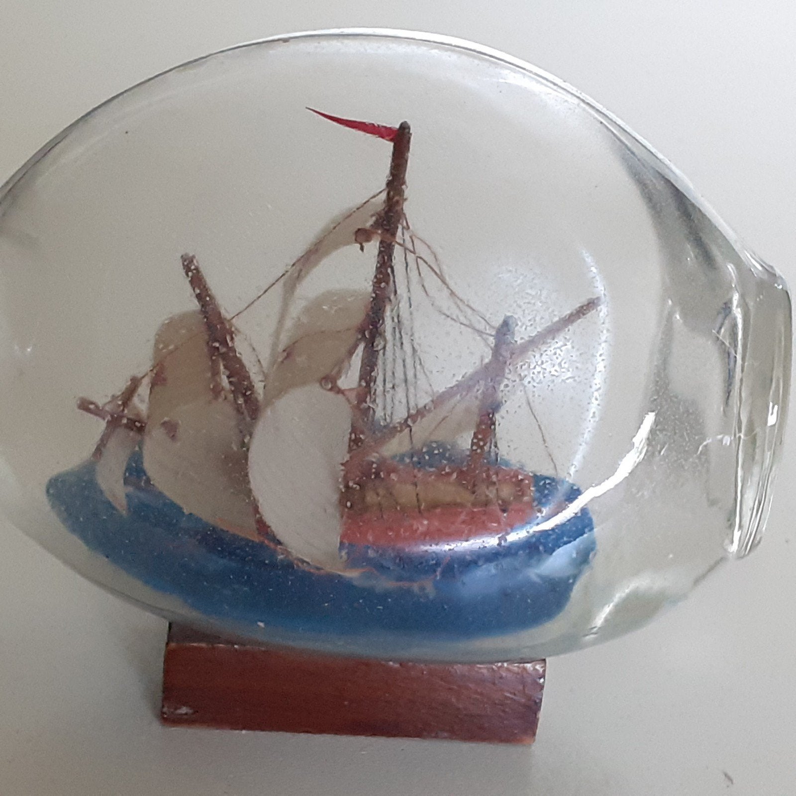 Retro, vintage boot in fles, flessenschip, Antiek en Kunst, Ophalen of Verzenden