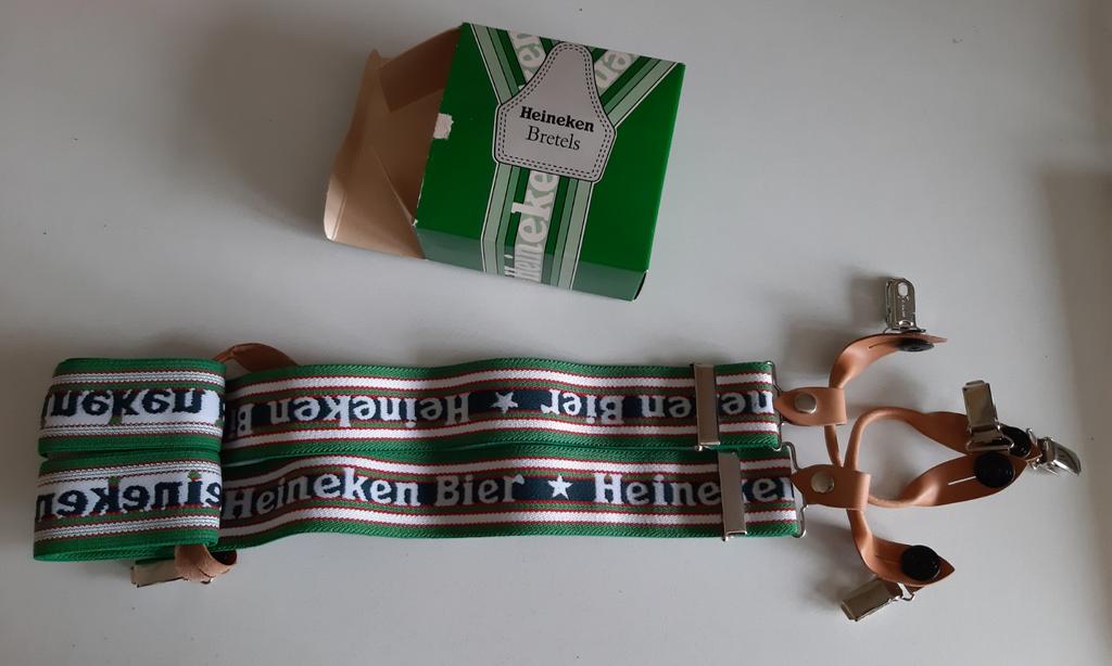 Heineken bretels, Ophalen of Verzenden, Zo goed als nieuw, Glas of Glazen, Heineken