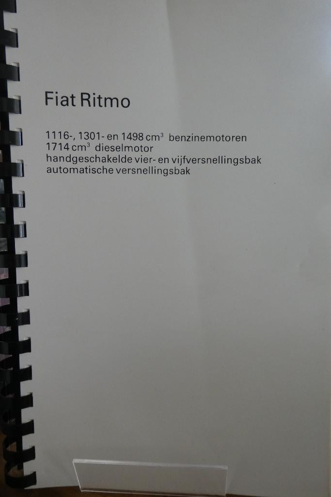 Handboek Fiat Ritmo 1978 - 1982, Auto diversen, Handleidingen en Instructieboekjes, Verzenden