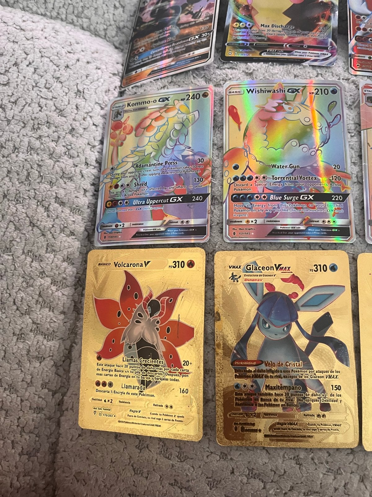 Pokémon Kaarten Collectie - GX, V, VMAX, Gouden Kaarten, Ophalen, Gebruikt, Meerdere kaarten, Foil
