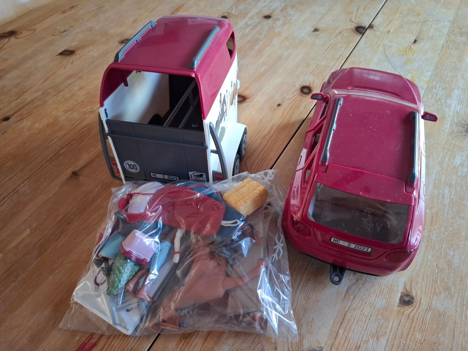 Schleich Paarden Trailer met Auto en Accessoires, Ophalen of Verzenden, Zo goed als nieuw, Jongen of Meisje