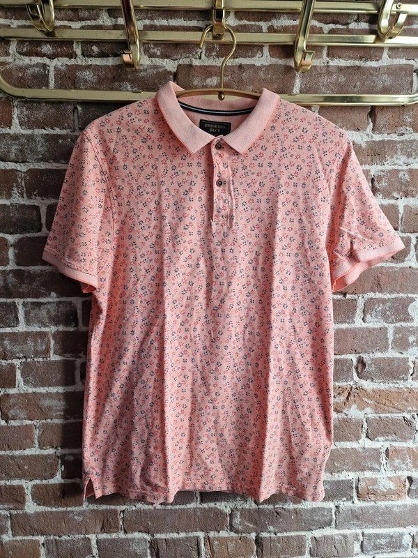 Brighton Blue Polo Roze Print Maat L, Kleding | Heren, Ophalen of Verzenden, Zo goed als nieuw, Roze