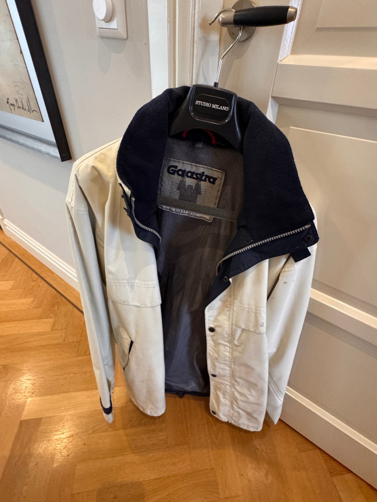 Vintage Gaastra Zeiljas - Warm, Waterdicht met Oprolbare Cap, Ophalen of Verzenden, Gedragen, Maat 56/58 (XL), Wit