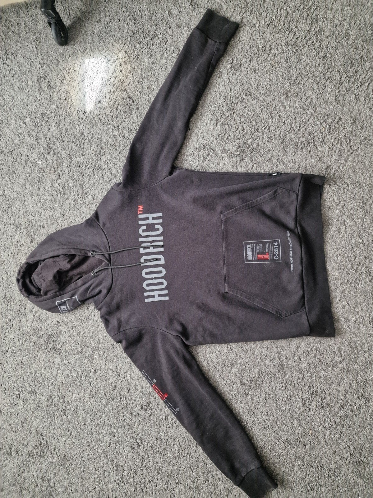 Hoodrich hoodie - Zo goed als nieuw, Kleding | Heren, Maat 48/50 (M), Zwart, Hoodrich, Ophalen of Verzenden