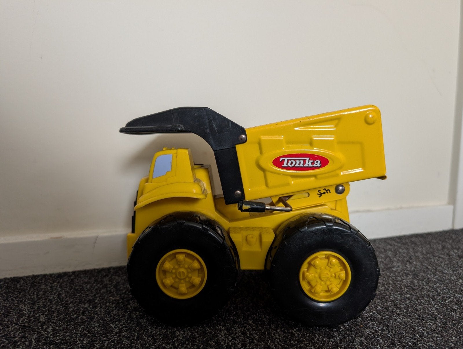 Tonka kiepwagen geel vintage, Kinderen en Baby's, Speelgoed | Speelgoedvoertuigen, Ophalen of Verzenden, Gebruikt