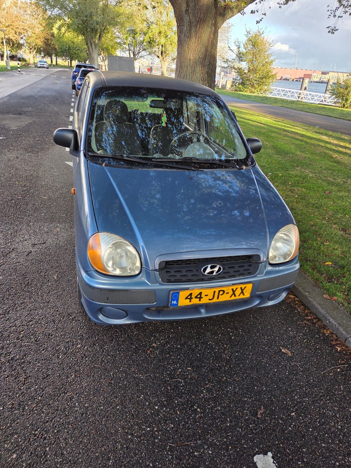 Hyundai Atos 1.0 I 2002 Blauw, Auto's, Voorwielaandrijving, 4 cilinders, Origineel Nederlands, Particulier