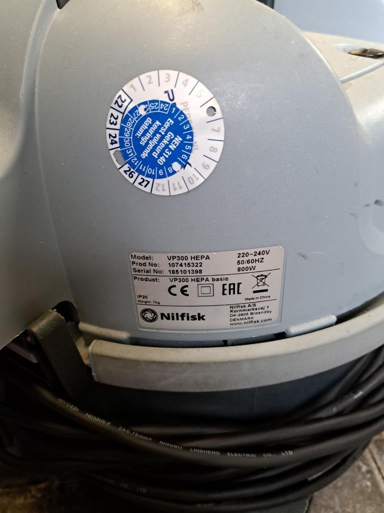 Nilfisk vp300 compleet, Ophalen