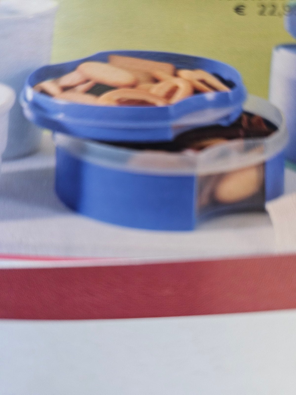 Tupperware vensterdoos, koek- of snoeptrommel - Nieuw, Blauw, Nieuw, Ophalen of Verzenden, Bus of Trommel
