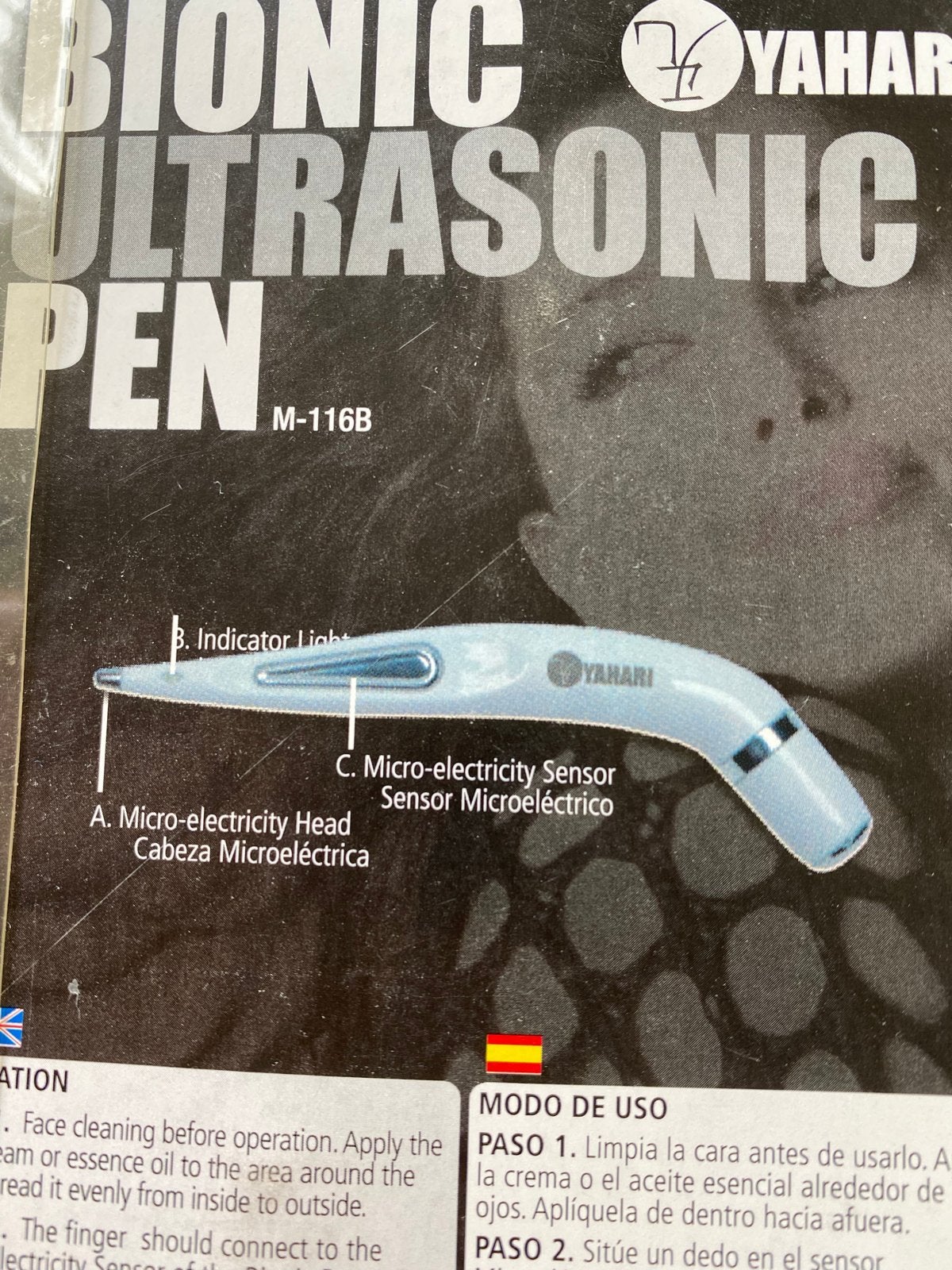 Yahari Bionic Ultrasonic Pen M-116B - Oogverzorging, Ophalen of Verzenden, Zo goed als nieuw, Ogen, Verzorging