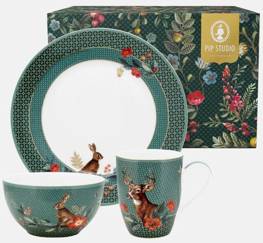 Pip Studio Ontbijtset Porselein - Nieuw, Huis en Inrichting, Pip Studio, Nieuw, Ophalen of Verzenden, Overige stijlen