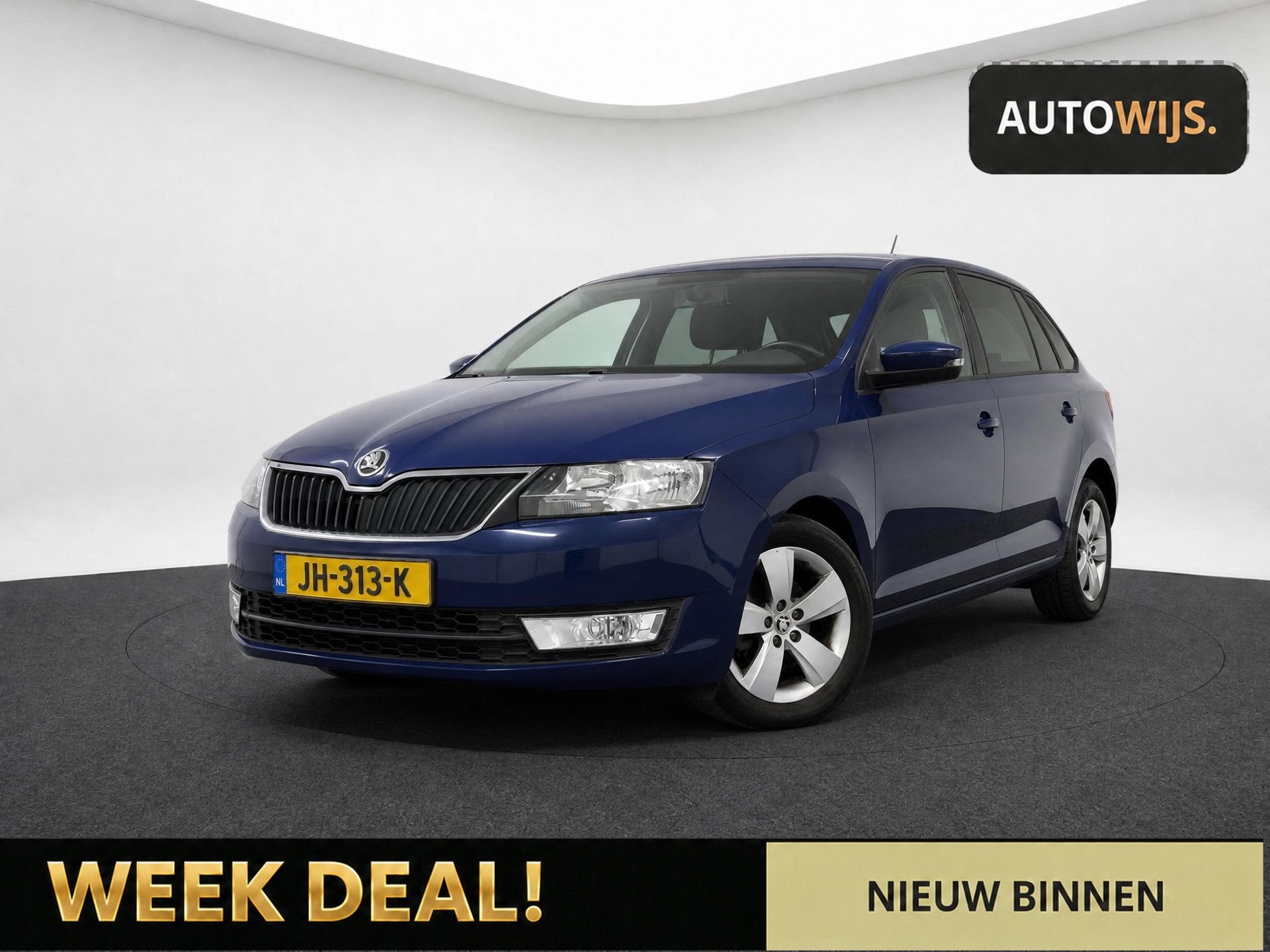Skoda Rapid Spaceback 1.4 TDI Greentech JOY|AUT|NL AUTO|BTW|, Auto's, Dealer onderhouden, Gebruikt, Blauw, 620 kg