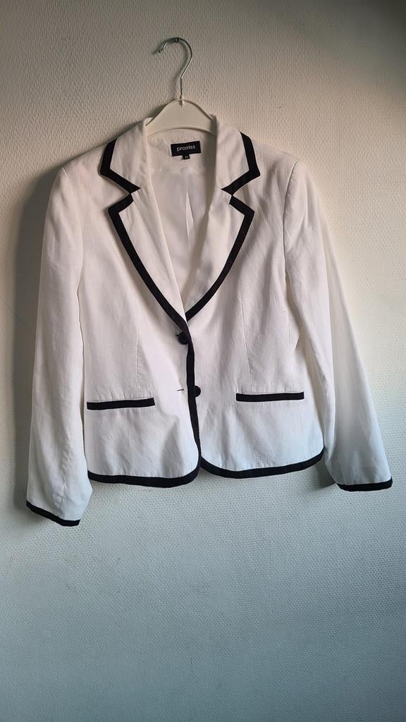 linnen blazer, Maat 38/40 (M), Promiss, Wit, Ophalen of Verzenden