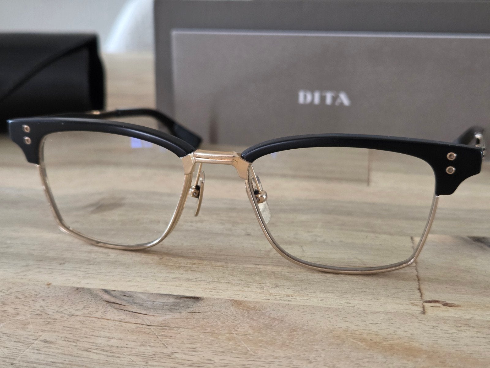 Dita Statesman Six Bril - DTX132-52-02 BLK-GLD, Ophalen, Zwart, Bril, Overige merken