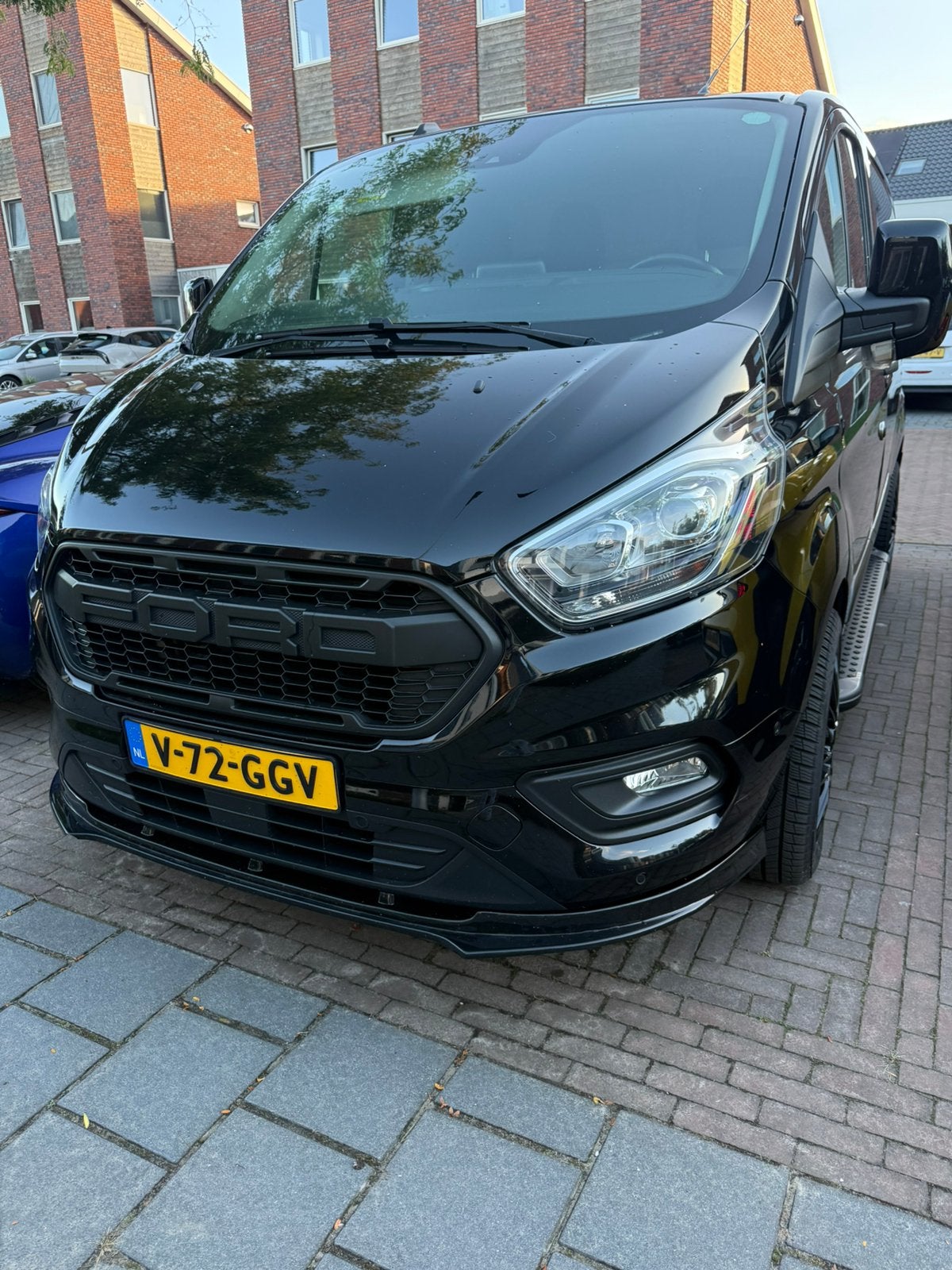 Ford Transit Custom Automaat | Raptor Look | MARGE | 2022, Auto's, 1995 cc, 4 cilinders, 129 pk, Zwart