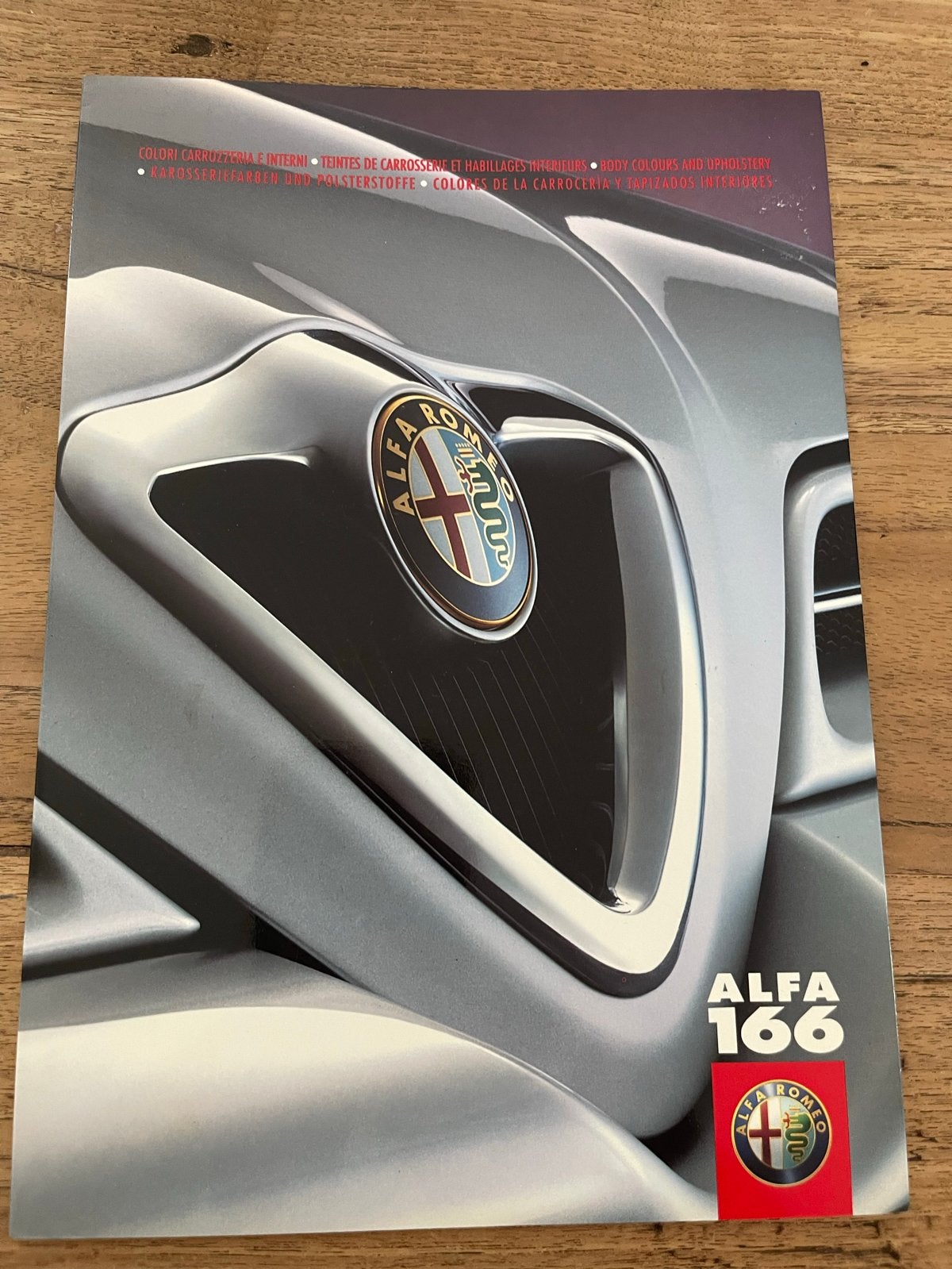 Verkoopbrochure Alfa Romeo 166 - Carrosserie en Bekleding, Ophalen of Verzenden, Zo goed als nieuw, Alfa Romeo