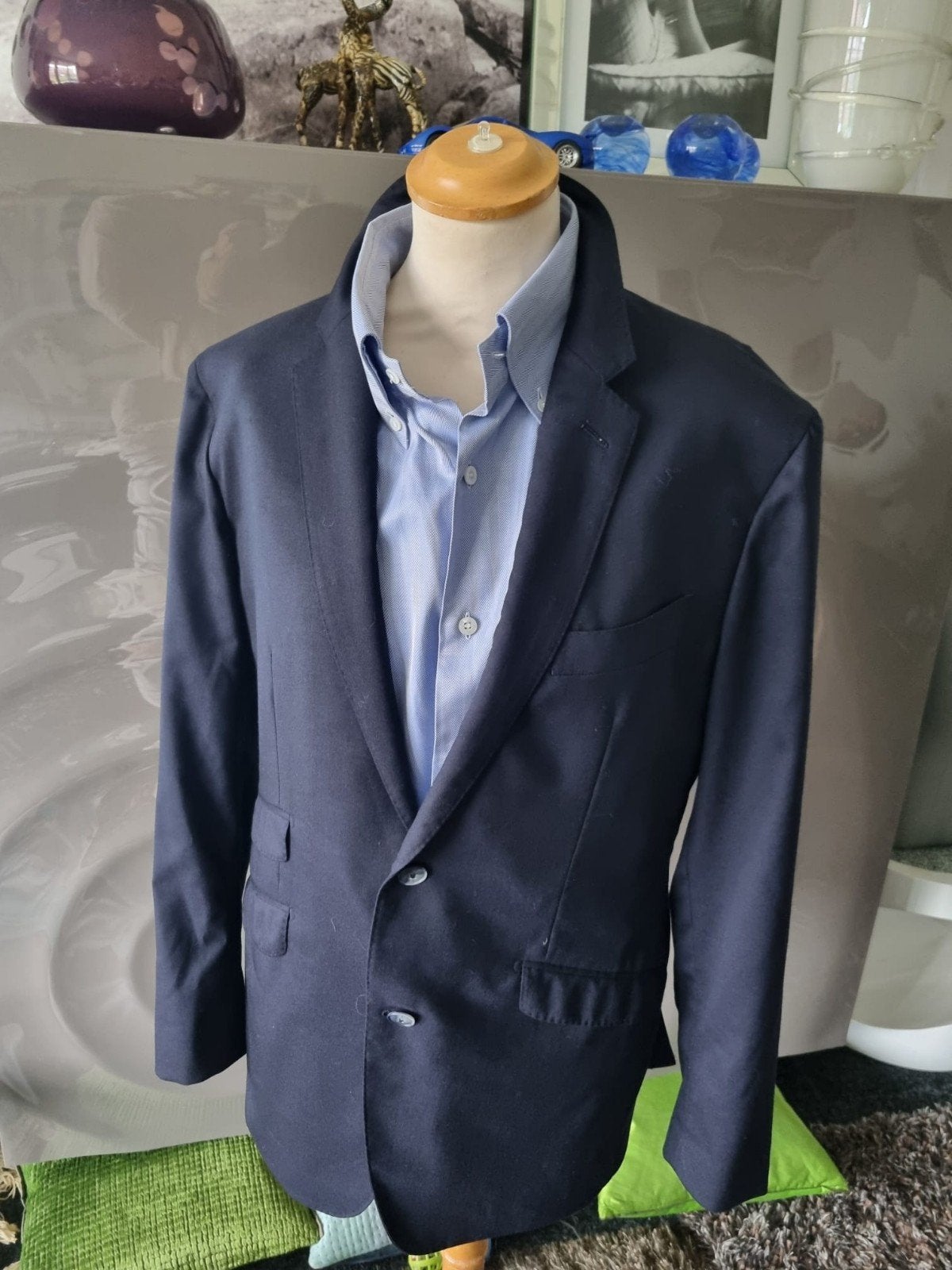 Oger bespoke wollen colbert, maat 48, blauw, nieuwstaat., Ophalen of Verzenden, Maat 48/50 (M), Blauw, Oger