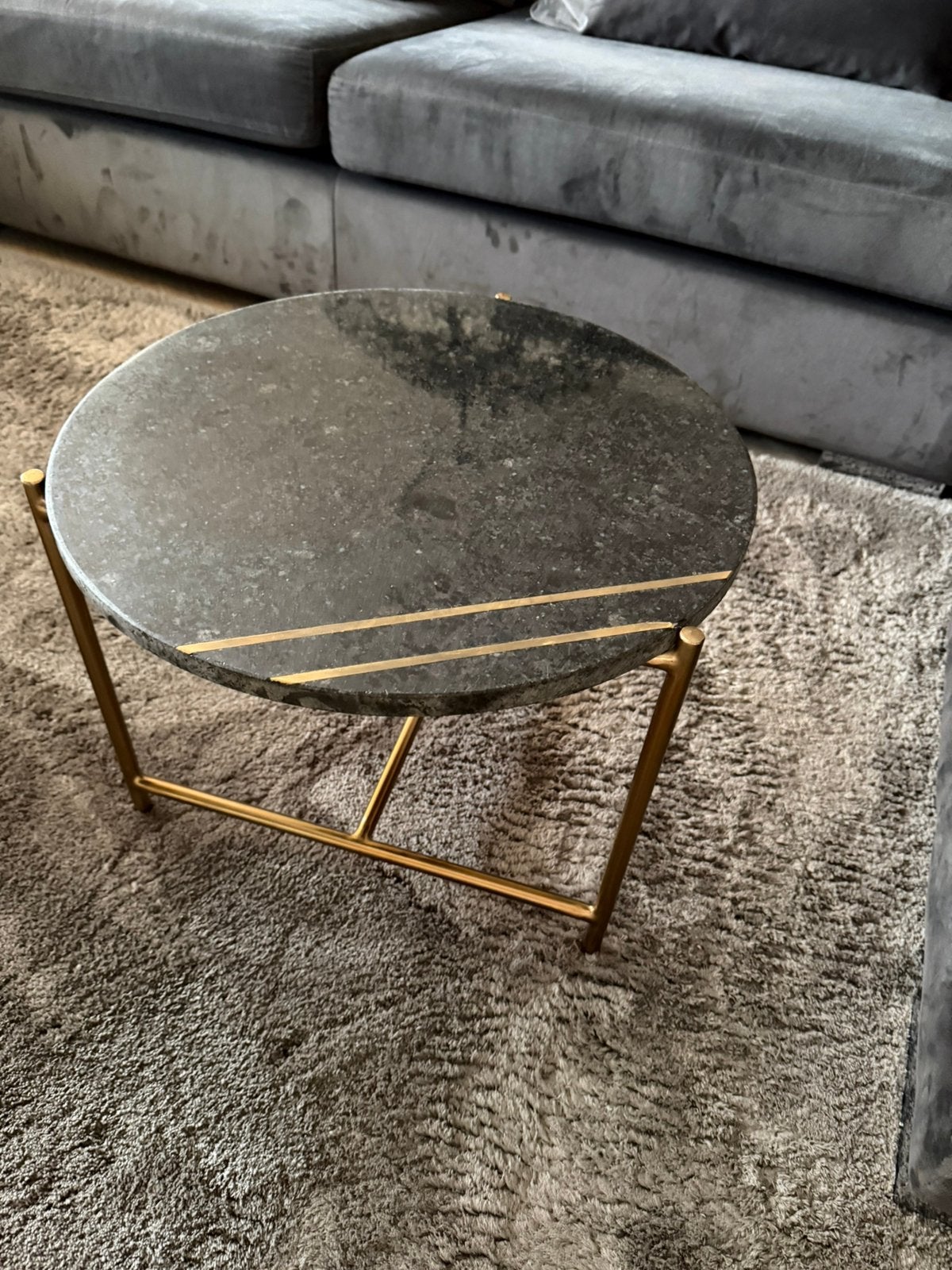 Richmond marmer salontafel zgan, Ophalen, 100 tot 150 cm, Rond, 50 tot 100 cm