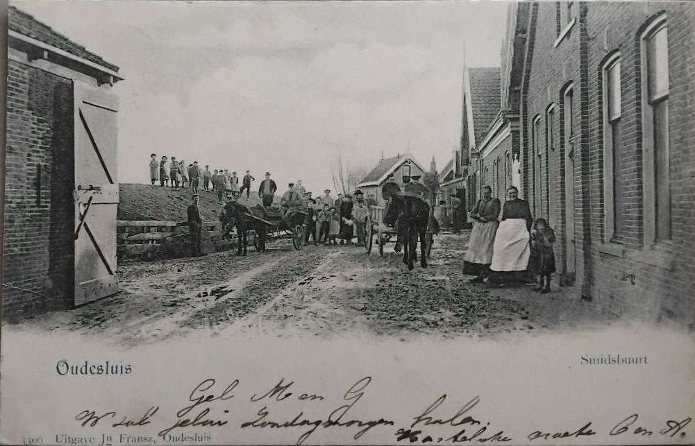Oudesluis – Smidsbuurt naar Wieringenwaard (NH) c. 1900, Verzenden, Voor 1920, Gelopen, Noord-Holland