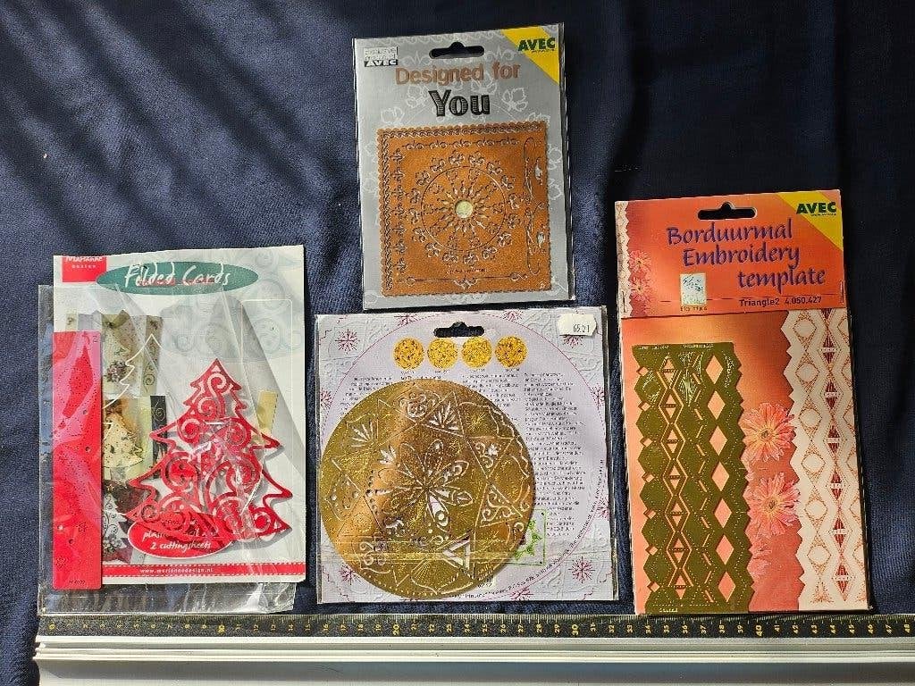 Embossing stencils sjablonen mallen set 494, Ophalen of Verzenden, Gebruikt, Overige thema's, Pons of Mal