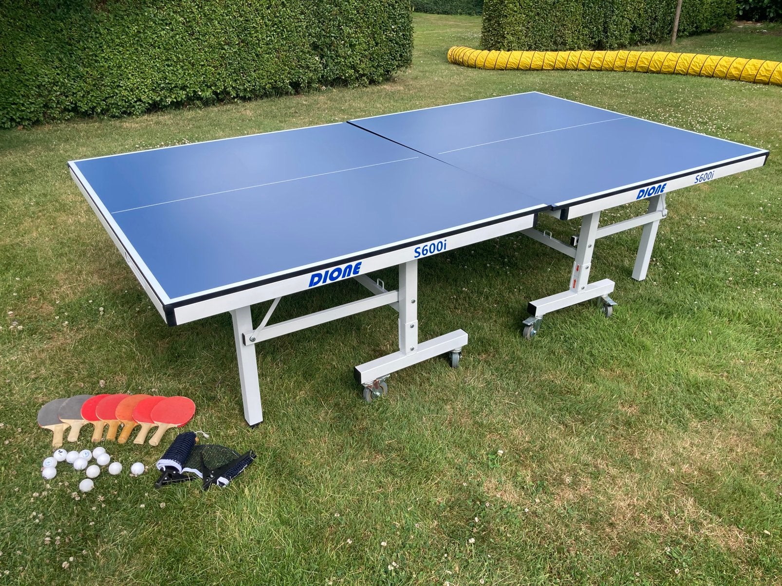 Dione Tafeltennistafel S600i School Sport Indoor, Ophalen, Zo goed als nieuw, Tafel Indoor, Verrijdbaar