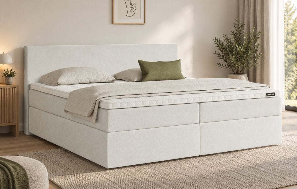 Boxspring Premium Duitse Fabrikant 200x200 cm – Z.G.A.N, Huis en Inrichting, Ophalen, Tweepersoons, Zo goed als nieuw, Overige maten
