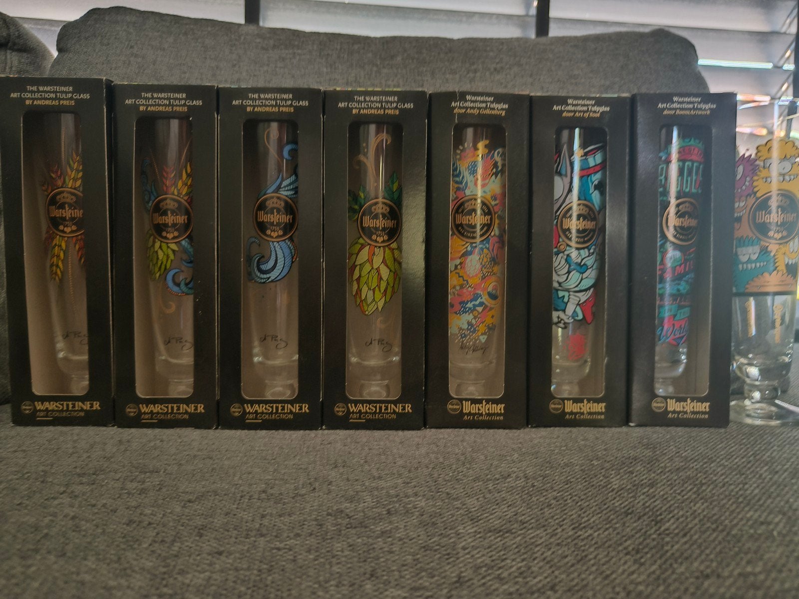 Warsteiner Art Collection Tulpglazen - Complete Set, Ophalen of Verzenden, Nieuw