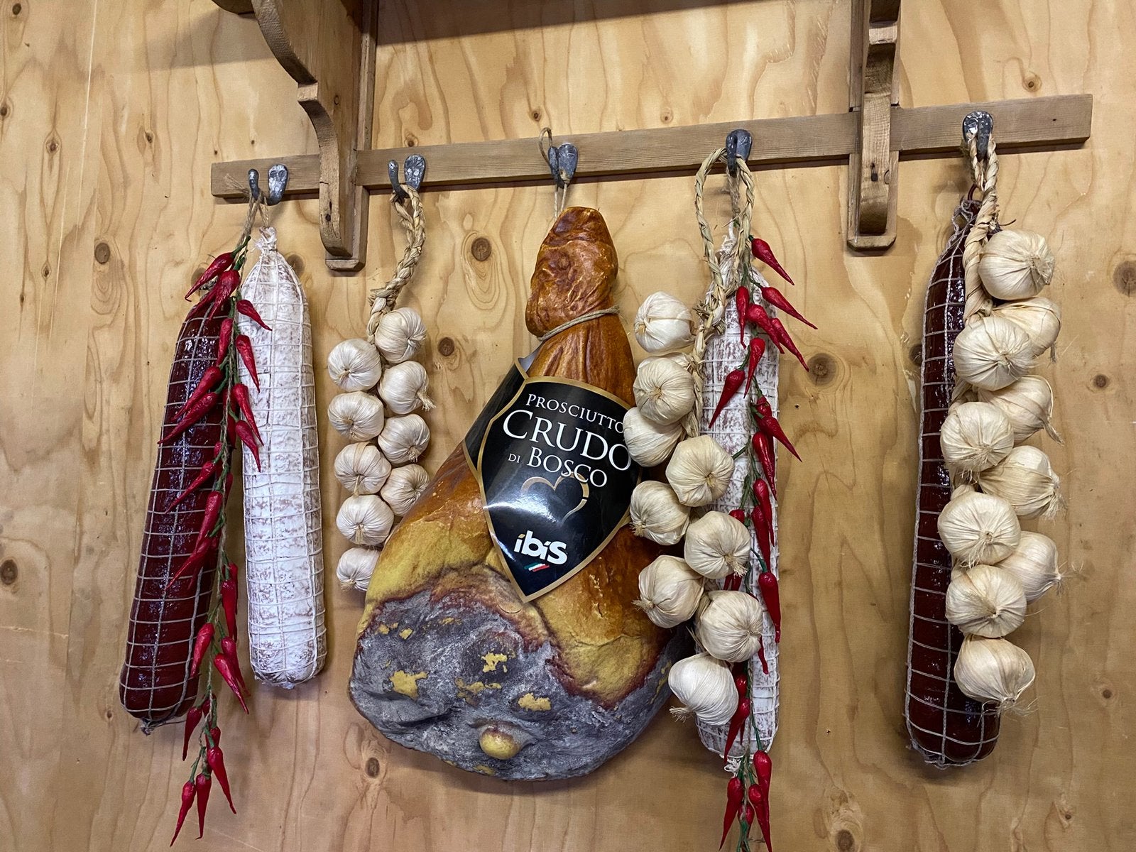 Landelijke decoratie, knoflook/pepertjes/ham/salami, Ophalen of Verzenden, Nieuw