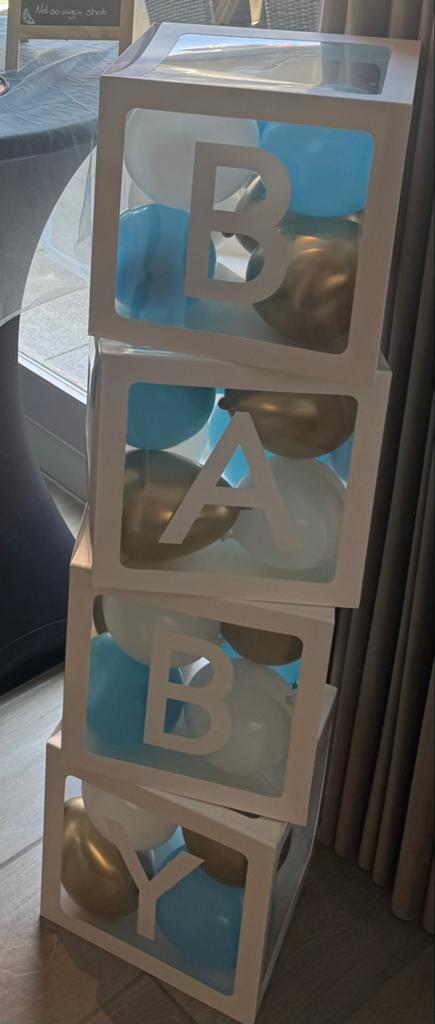 Baby ballon boxen - Perfect voor babyshower of geboorte, Ophalen of Verzenden, Nieuw, Kraamcadeau