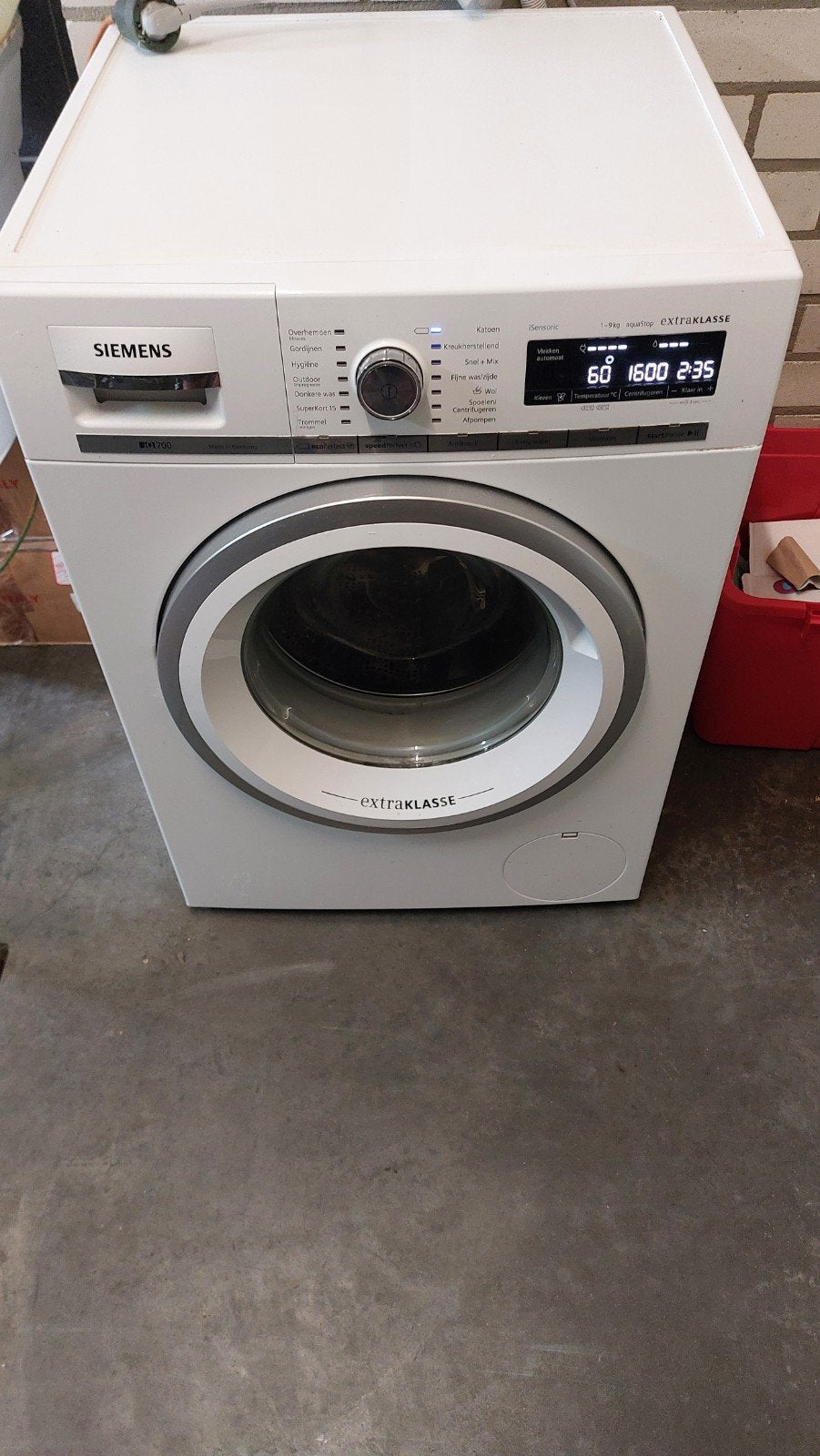 Siemens iQ700 Wasmachine 9kg 1600 toeren A+++, Witgoed en Apparatuur, Ophalen, Gebruikt, Energieklasse A of zuiniger, 8 tot 10 kg