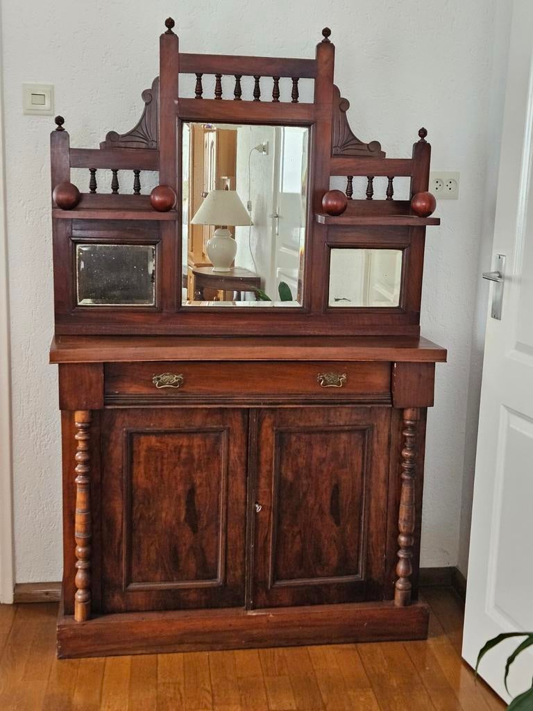 Antiek Dressoir / Buffetkast met Spiegelopstand (ca. 1900), Ophalen