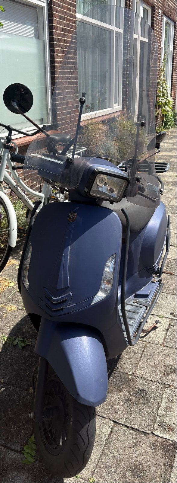 La Souris Scooter met Windscherm - Blauw, Fietsen en Brommers, Ophalen, Gebruikt, Benzine