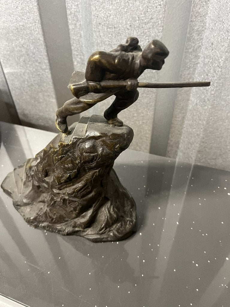 Bronzen beeld van Alphonse Alassa, Ophalen of Verzenden, Brons