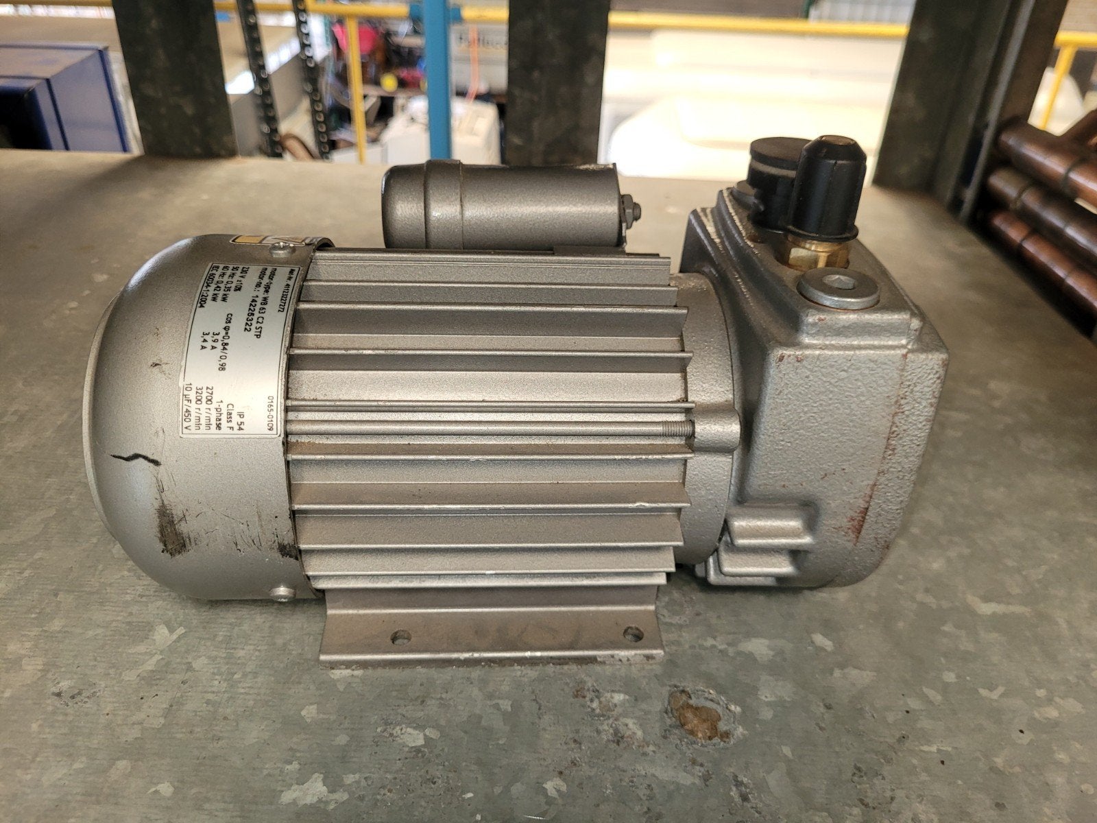 Vacuumpomp, Ophalen, Elektromotor