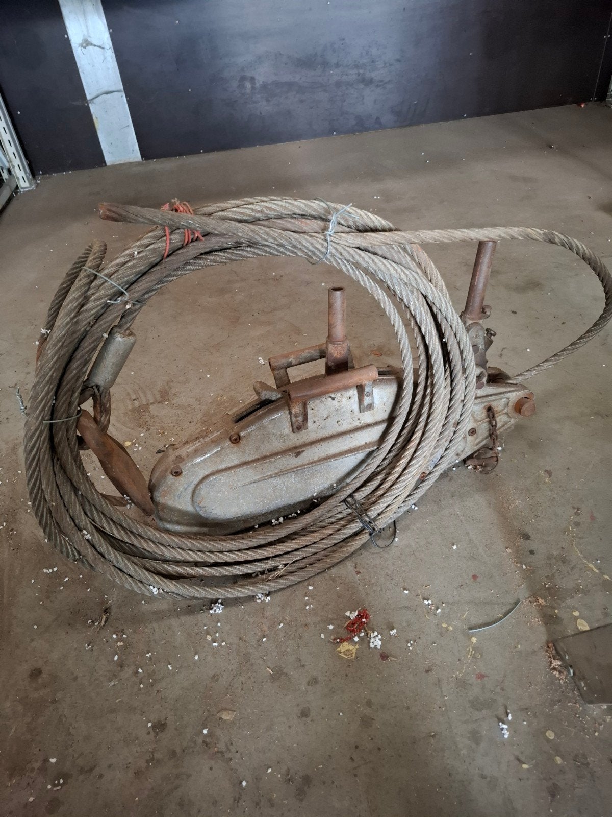 Tirfor handlier met staalkabel, Ophalen, Gebruikt, Handmatig