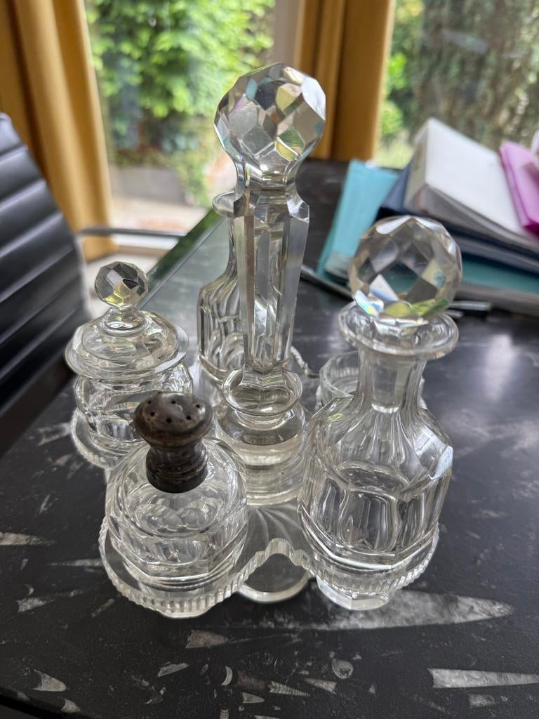 Tafelset vermoedelijk kristal, Antiek en Kunst, Antiek | Glas en Kristal, Ophalen